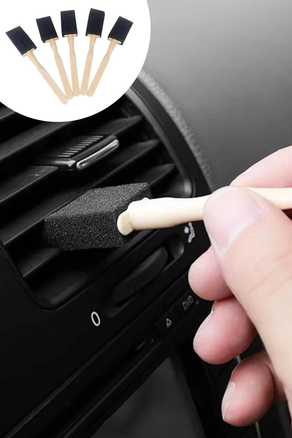 GENEL® 5'li Araba Havalandırma Temizleme Fırçaları Klima Çıkışları,Toz Alma&Otomobil İçi Detaylı Mini Temizlik Aparatları - UcuzaGeliyor