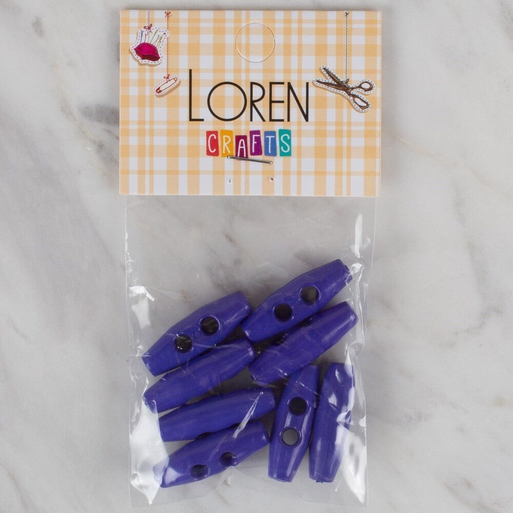 Loren Crafts saks mavi 8 li çoban düğme - 105 - UcuzaGeliyor