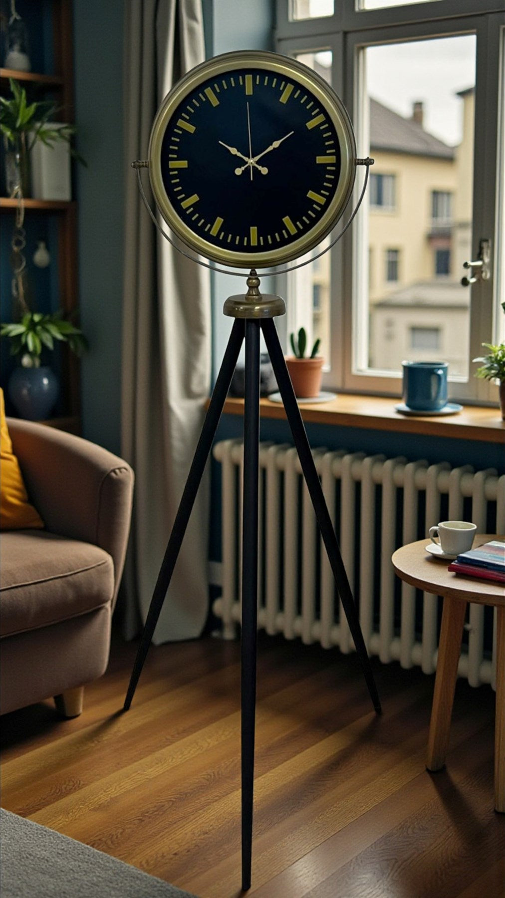 Nostalji Şık Tasarım Tripod Ayaklı Saat