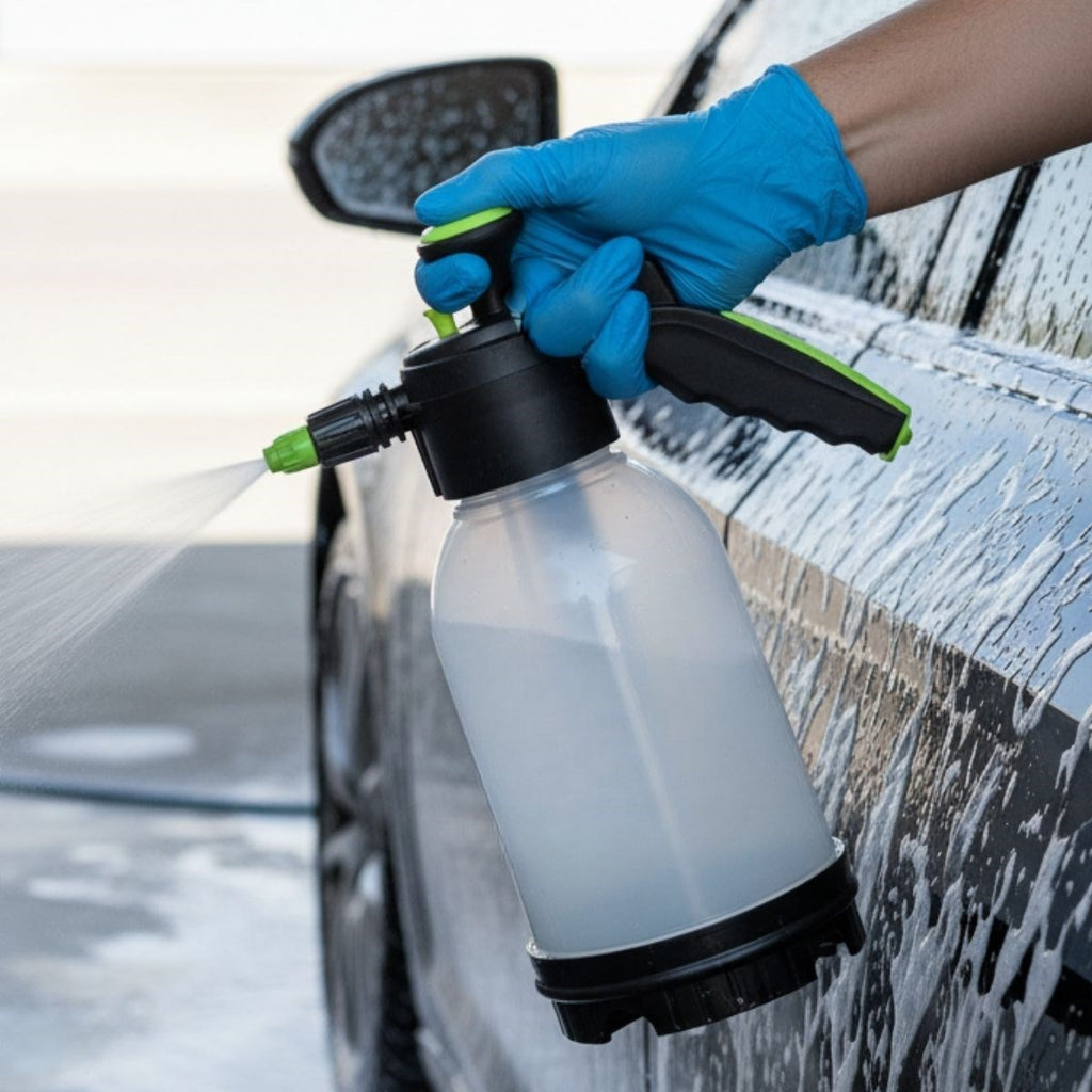 BUFFER® 2 Başlıklı Oto Köpük, Su Püskürtme ve Bitki Bakım Sulama Aleti Oto Yıkama Spreyi 2 Litre