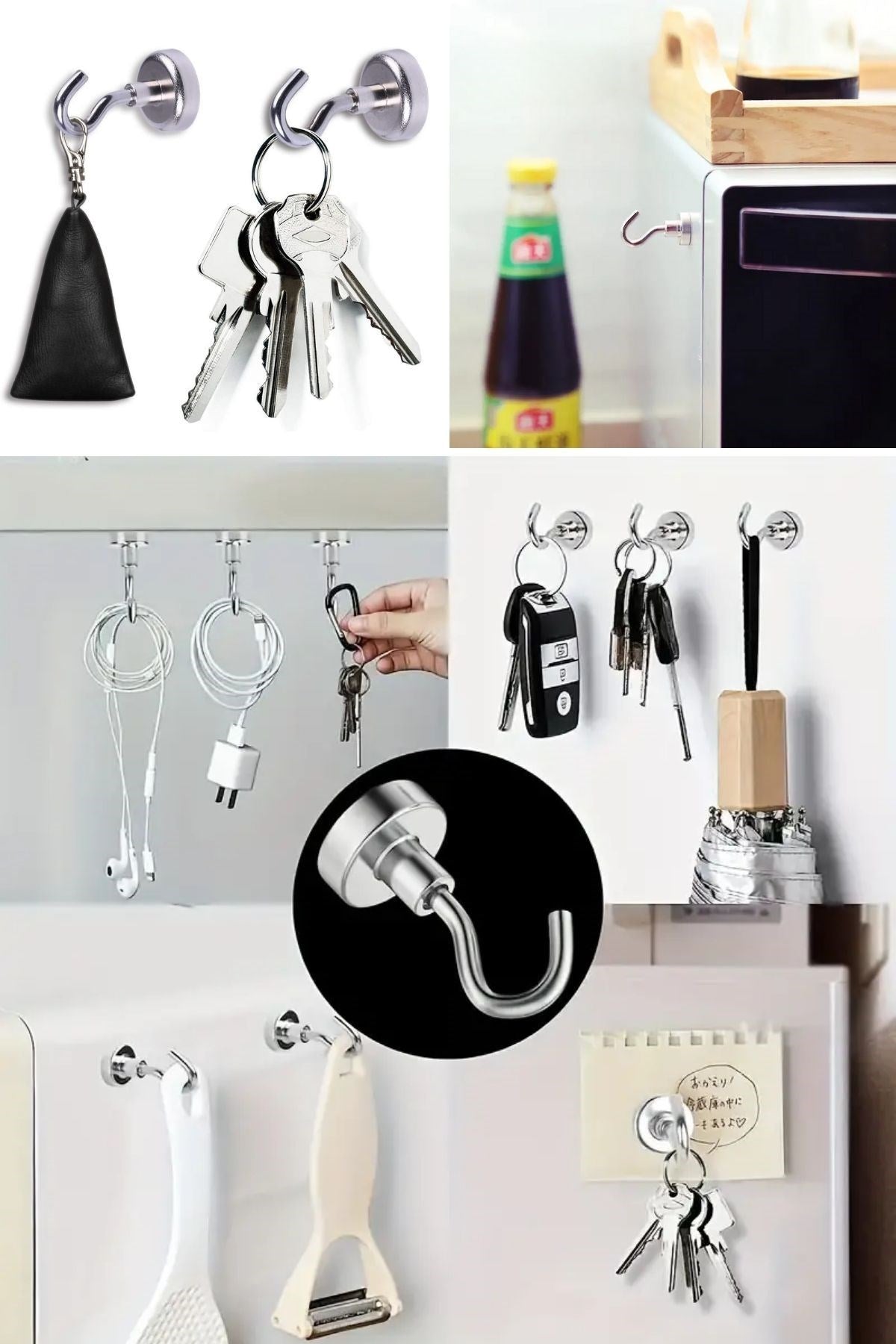 GENEL® Güçlü Manyetik Mutfak,Banyolar İçin Çok Amaçlı 2'li Magnet Askı - UcuzaGeliyor