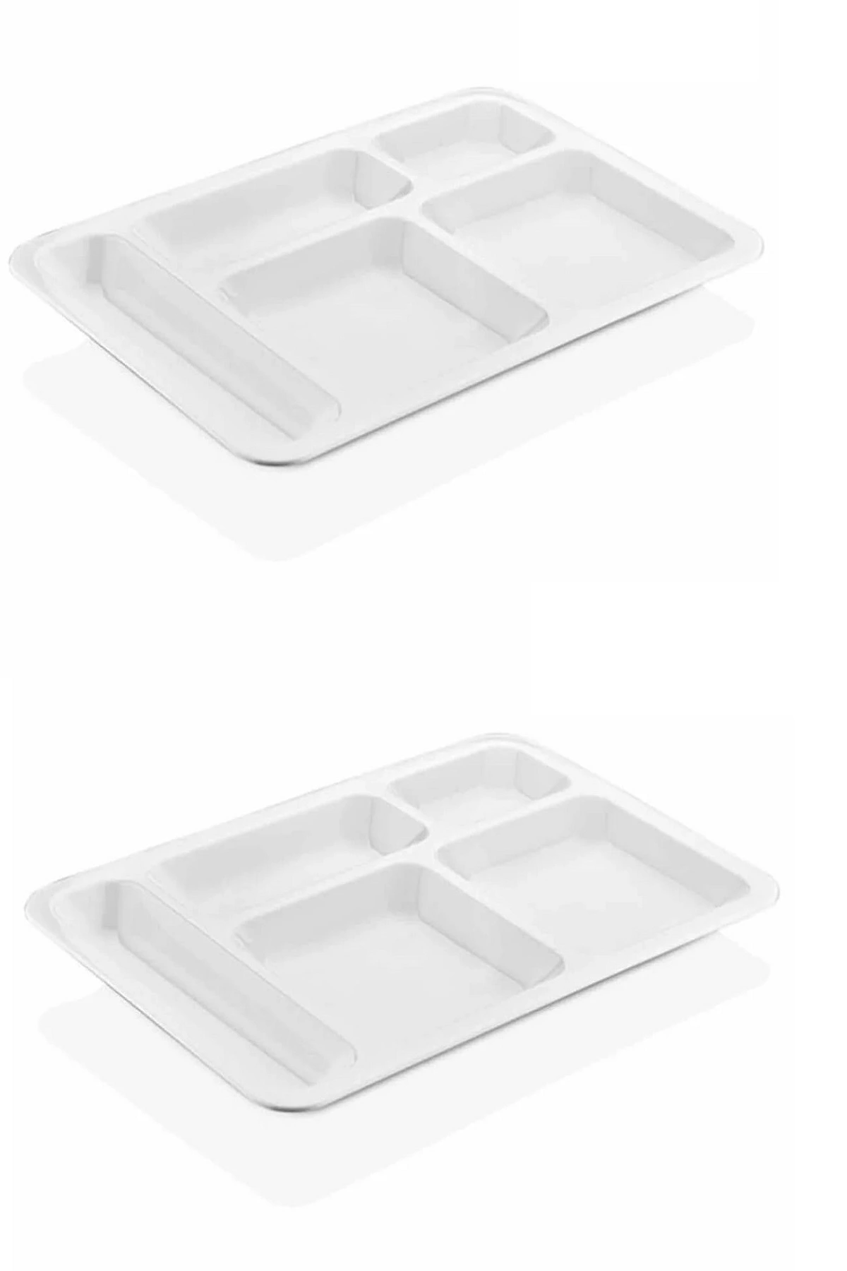 1 Adet  5 Bölmeli Kırılmaz Tabldot Tabak Self Servis Yemekhane Okul Lokanta Tabildot (40 Cm X28 Cm)