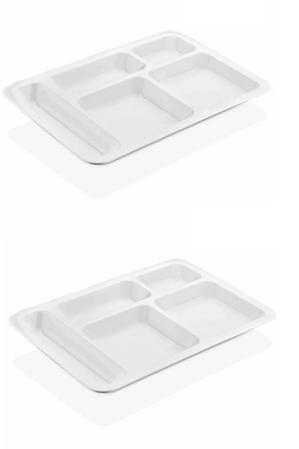 10 Adet  5 Bölmeli Kırılmaz Tabldot Tabak Self Servis Yemekhane Okul Lokanta Tabildot (40 Cm X28 Cm)