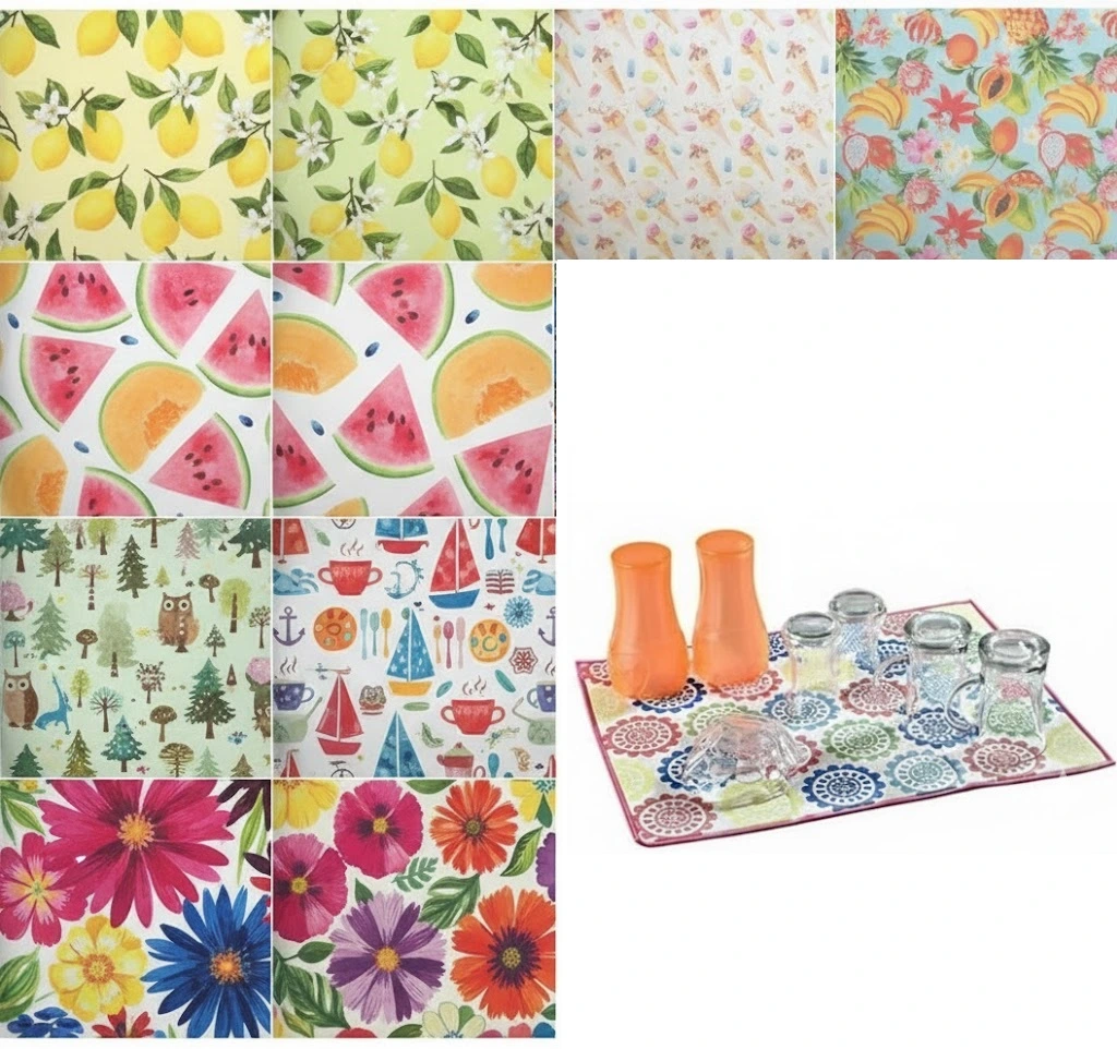 10 Adet Kurutmalık Mikrofiber Kurutma Bulaşık Tezgah Altlığı