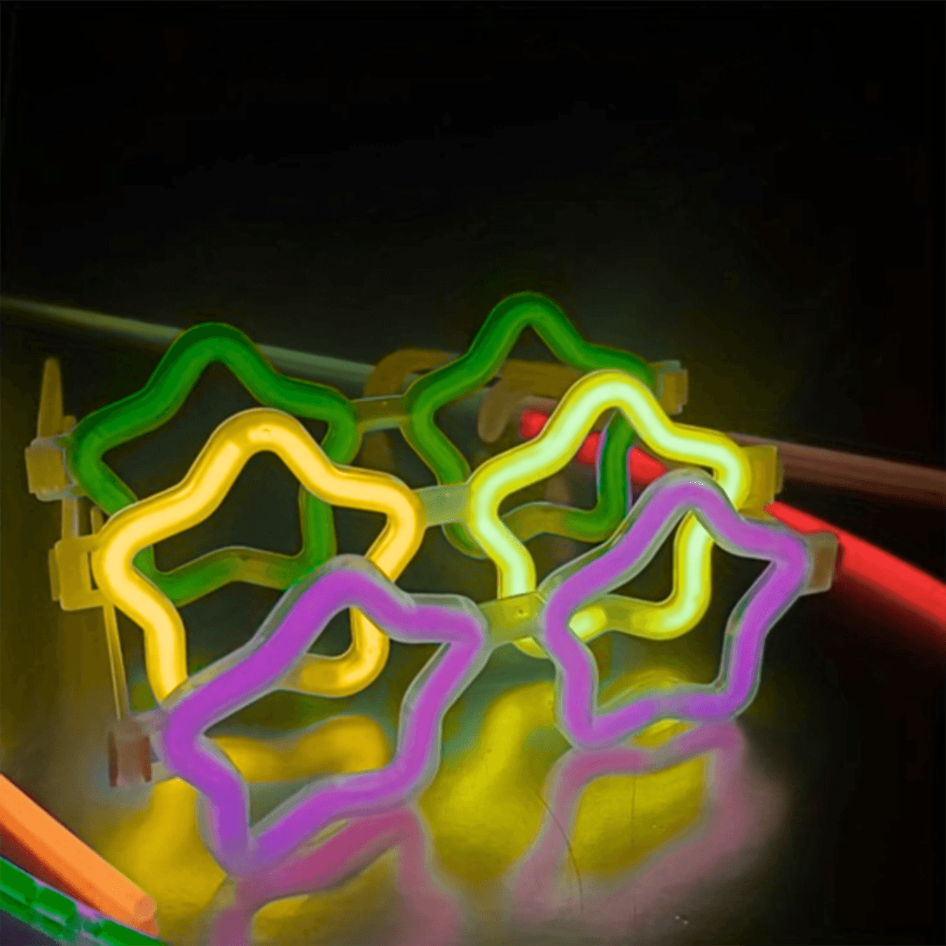 12 Adet Yıldız Glow Gözlük - Glow Partisi Ve Etkinlik İçin