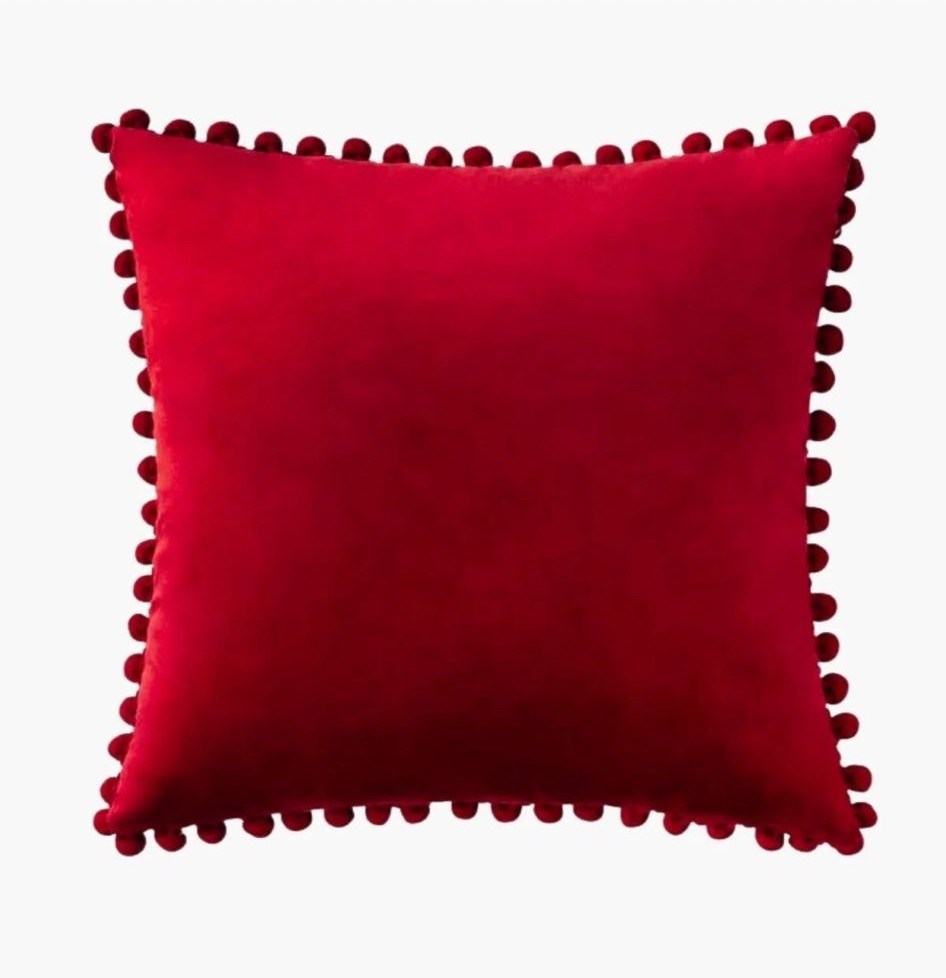 2'li ponponlu kırlent kılıf seti 40x 40