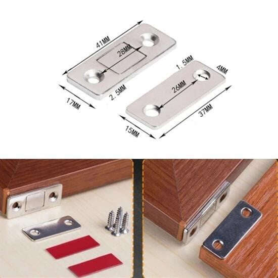 GENEL® 2 Çift Çok Amaçlı Kapı Kapak Dolap Çekmece Mobilya Durdurucu Kapatıcı Mıknatıslar - UcuzaGeliyor