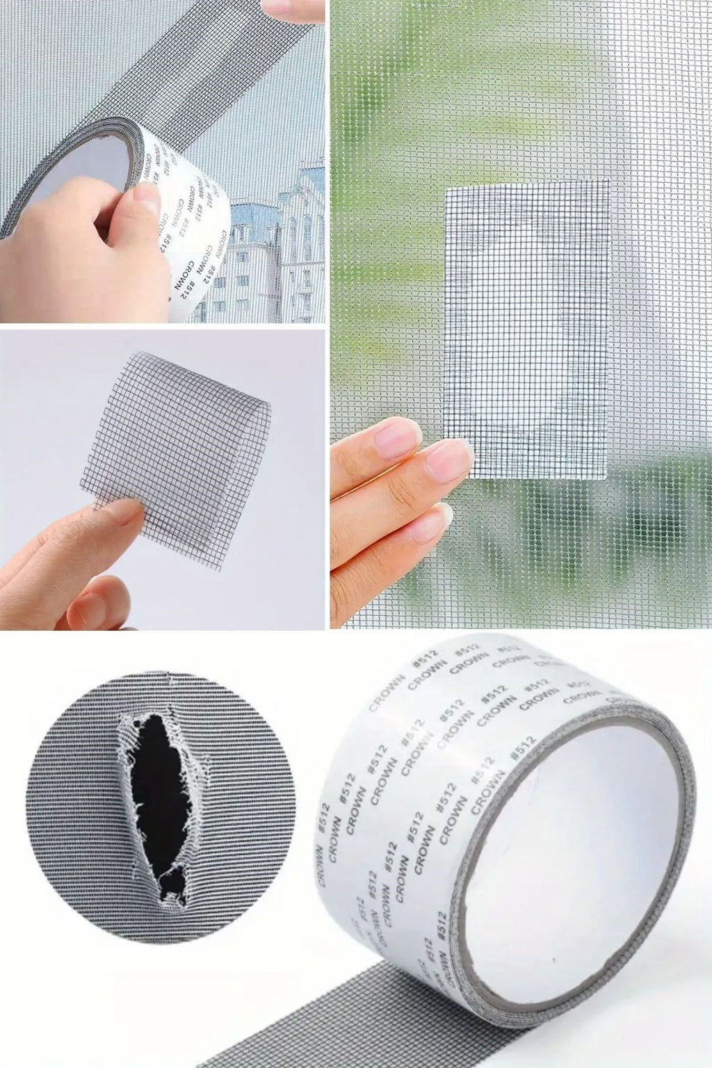 BUFFER® Güçlü Yapışkanlı Pencere Tamir Bandı, Böcek Önleyici Yama Bandı 2 mt x 5 cm