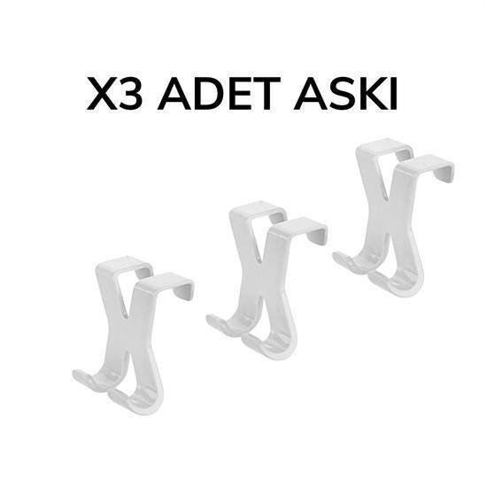 BUFFER® Mutfak Banyo Dolap Kapağına Takılan Meta Havlu Askılığı Aparatı