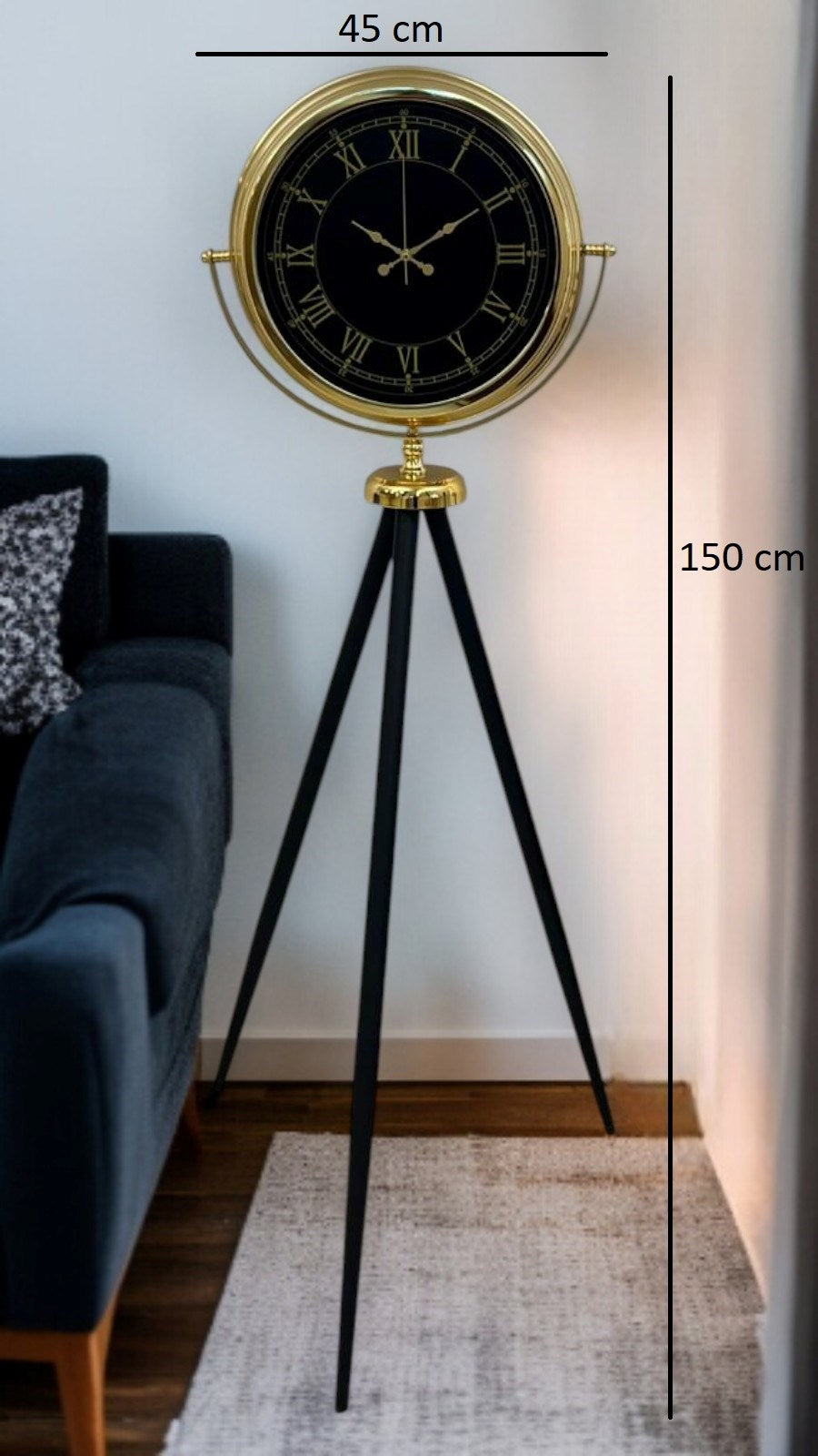 İhtişam Gold Tripod Ayaklı Saat