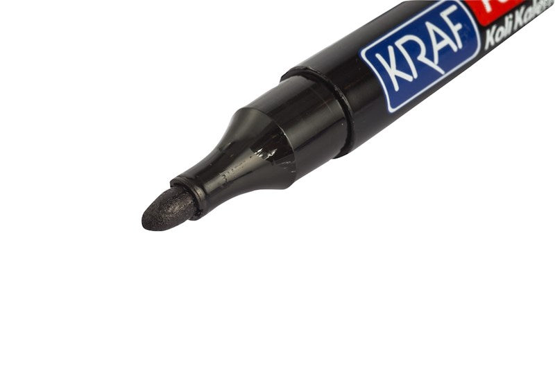 Kraf Permanent Markör Yuvarlak Uc 220 Siyah (Koli Kalemi)