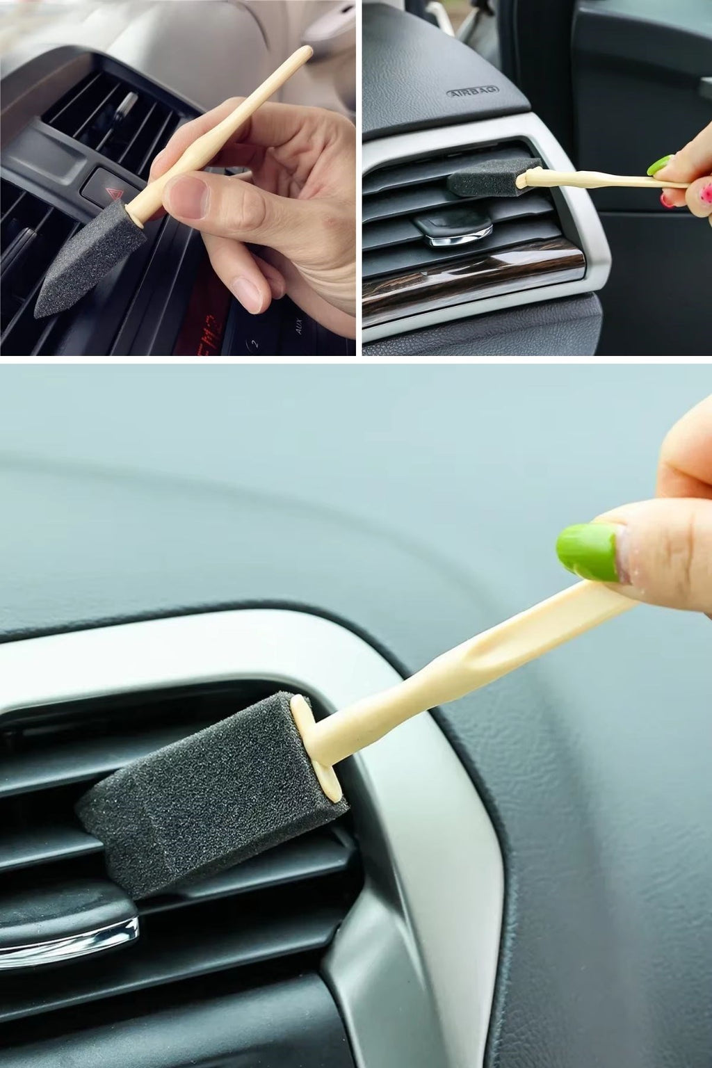 GENEL® 5'li Araba Havalandırma Temizleme Fırçaları Klima Çıkışları,Toz Alma&Otomobil İçi Detaylı Mini Temizlik Aparatları - UcuzaGeliyor