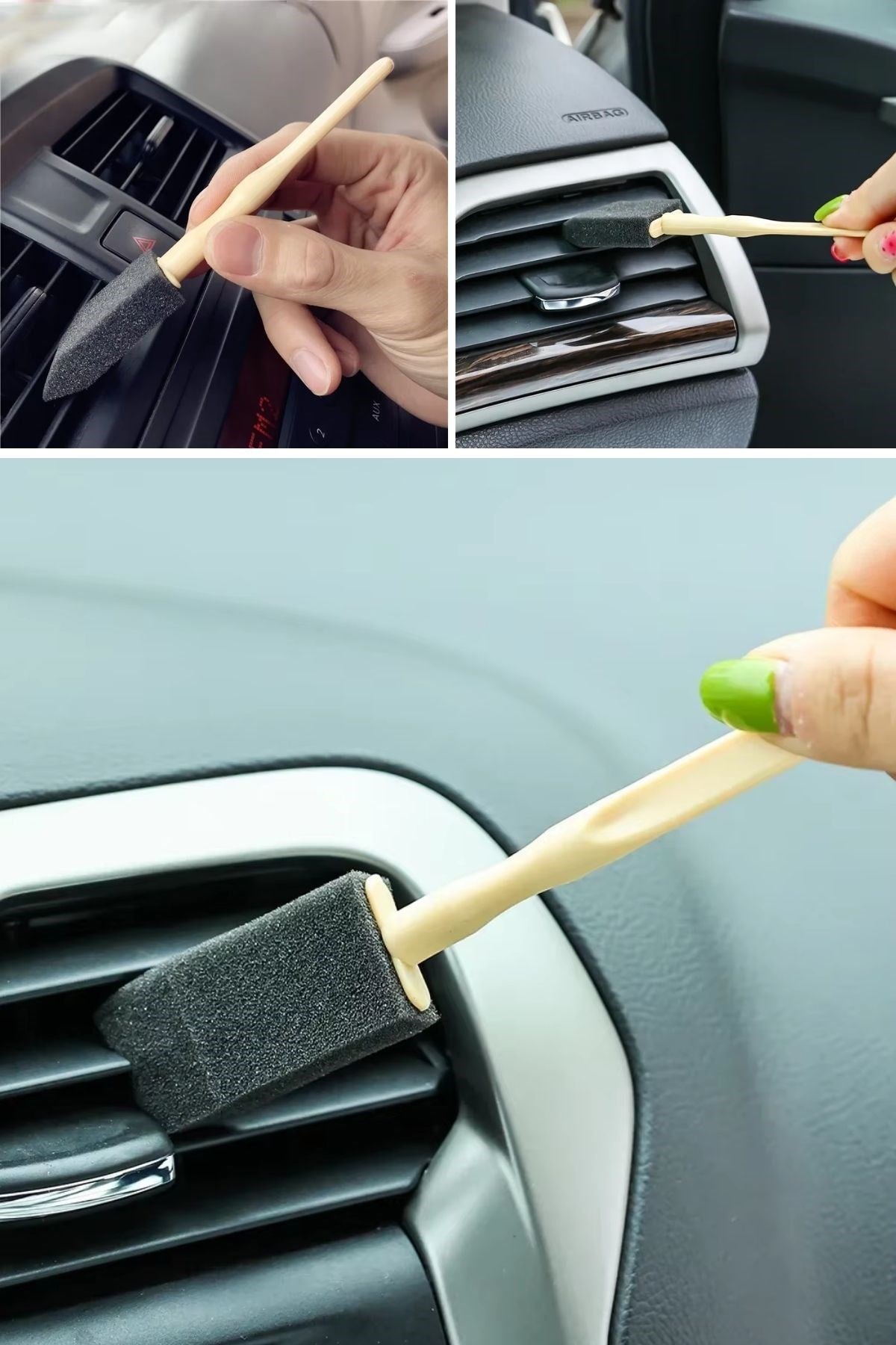GENEL® 5'li Araba Havalandırma Temizleme Fırçaları Klima Çıkışları,Toz Alma&Otomobil İçi Detaylı Mini Temizlik Aparatları - UcuzaGeliyor