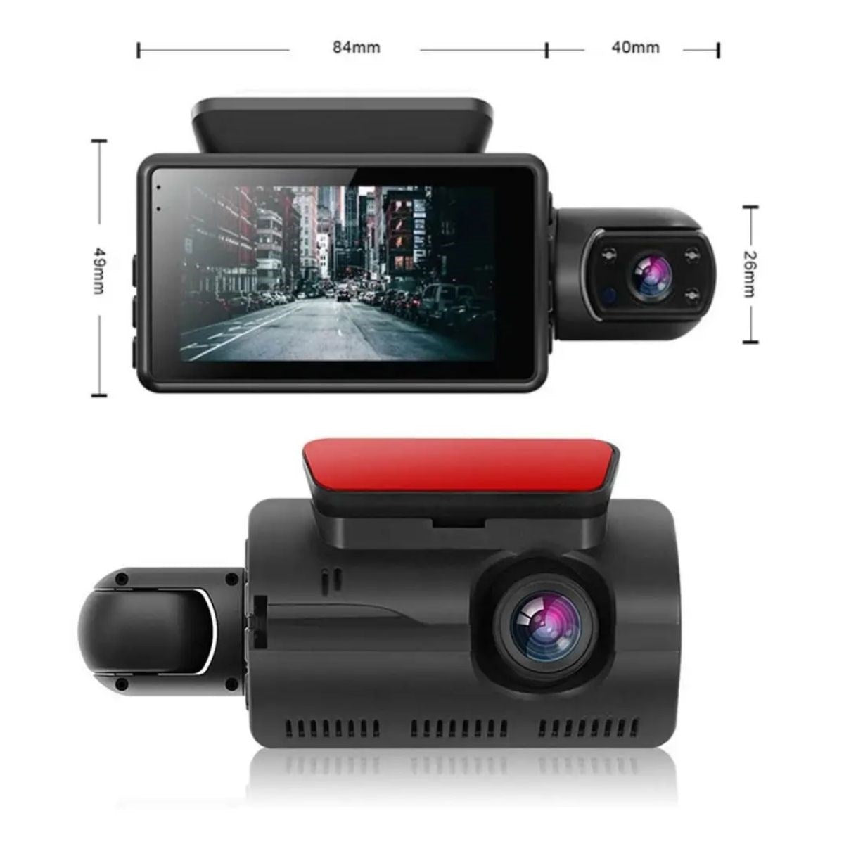 BUFFER® Araç İçi & Dışı Çift Lensli WiFi Kamera - 1080P HD,Gece Görüşlü, G-Sensörlü DVR Dashcam - UcuzaGeliyor