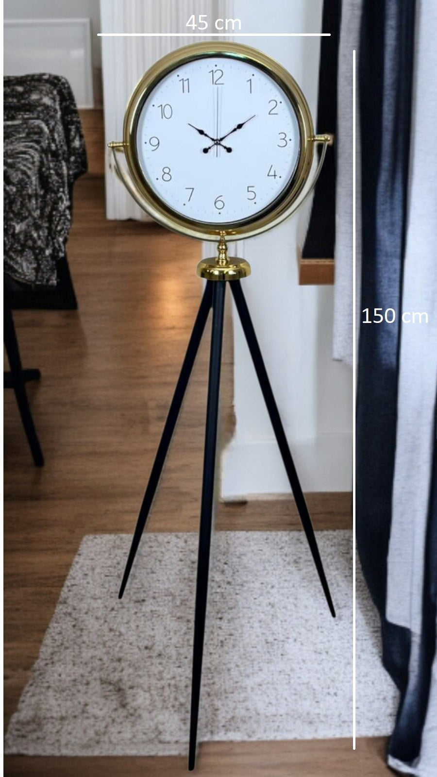 Zentime Gold Premium Dekoratif Tripod Ayaklı Saat