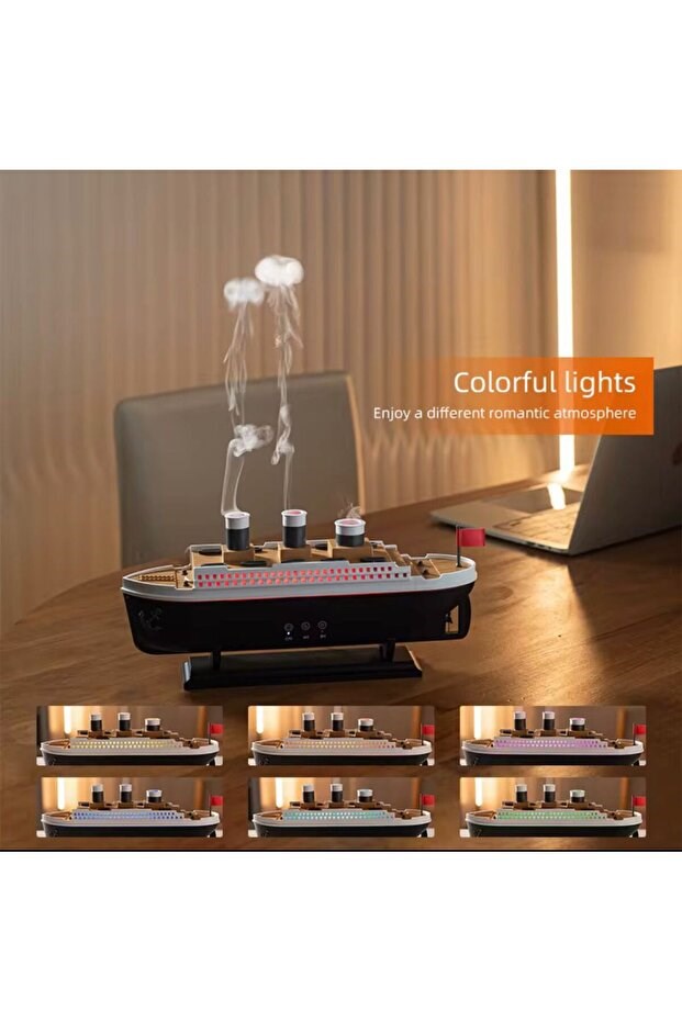 sonx Titanic Gemi Hava Nemlendirici Fonksiyonlu Buhar Makinesi Kumandalı