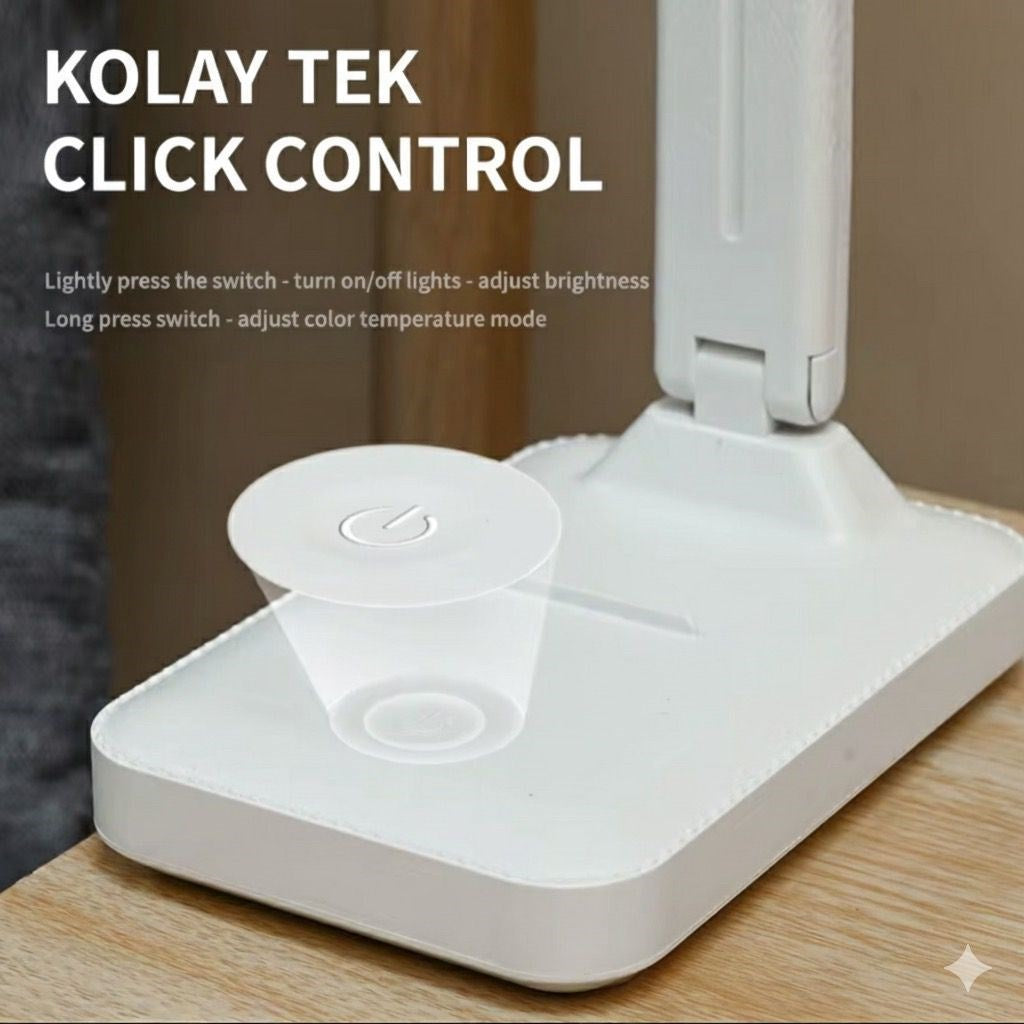 Katlanabilir Dokunmatik Kontrollü Göz Dostu Akıllı LED Masa Lambası - Enerji Tasarruflu