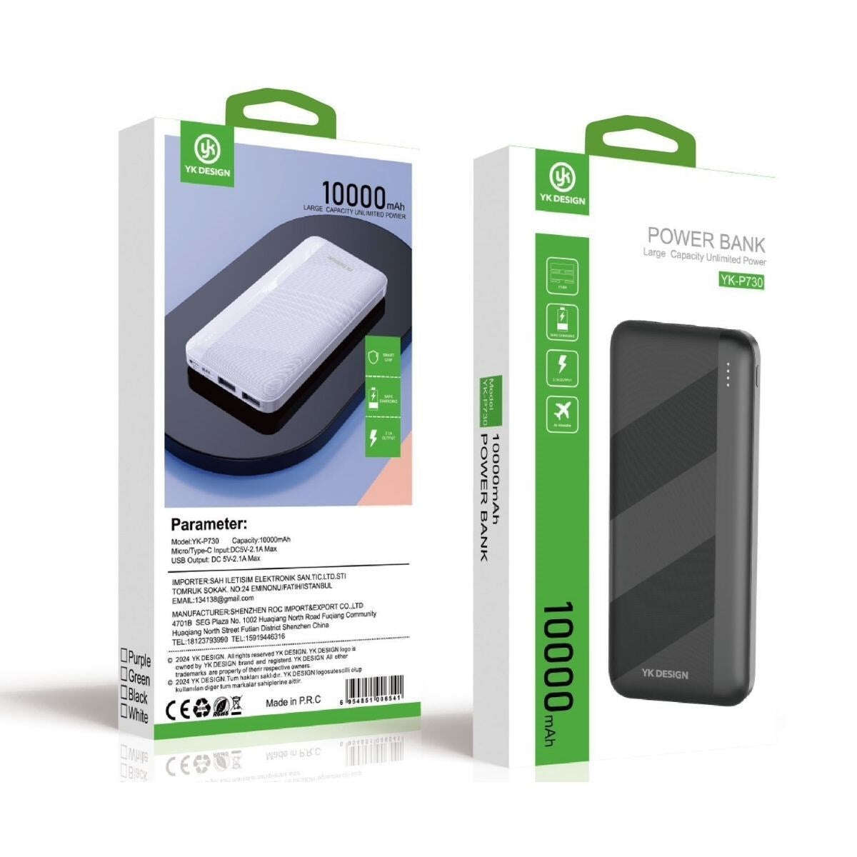 GENEL® Mikro Type-C USB Hızlı Şarj Edebilen 10000 mAh Powerbank - UcuzaGeliyor