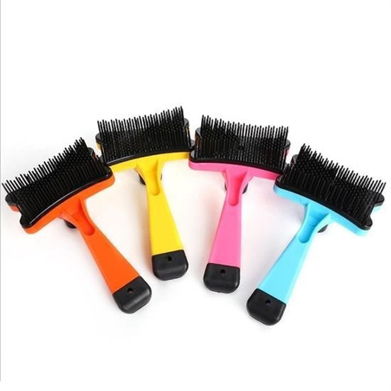 GENEL® Evcil Hayvan Kedi Köpek Tüy Toplayıcı Otomatik Tuşlu Pet Tarak - UcuzaGeliyor