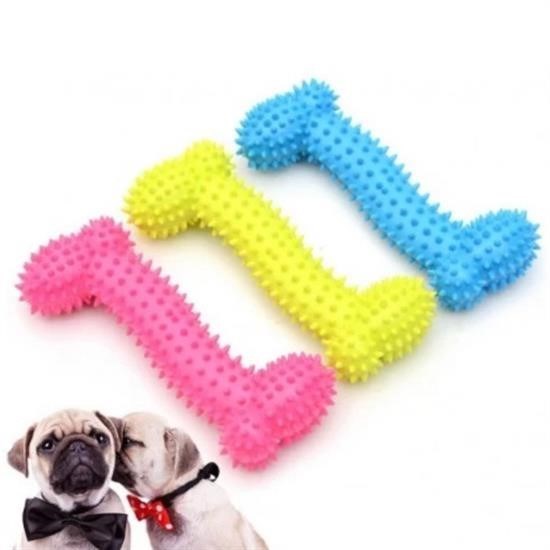 BUFFER® Tiny Kemik Oyuncağı Tırtıklı Yüzey Küçük Kemik Plastik Köpek Oyuncağı - UcuzaGeliyor
