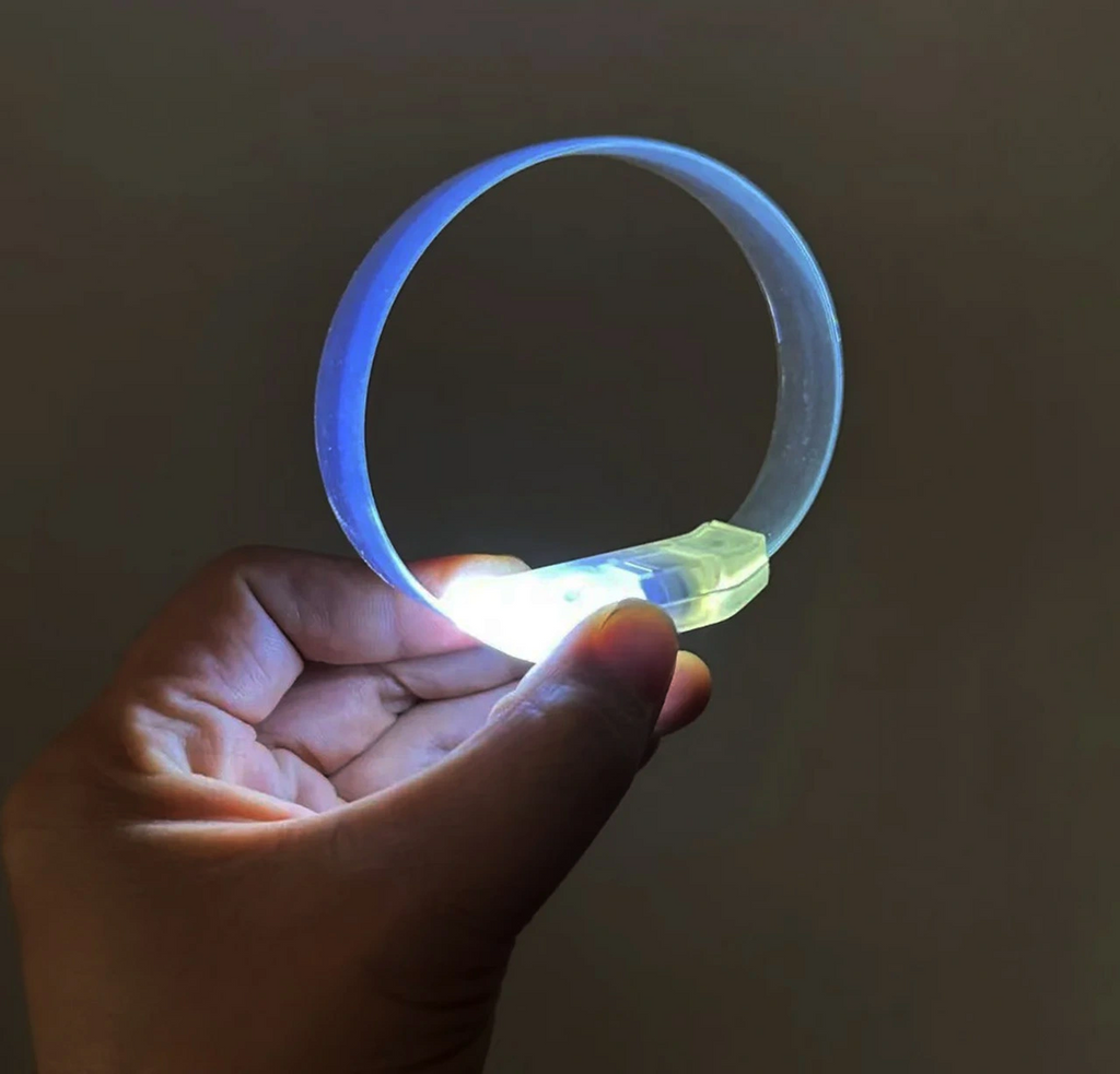 3 Modlu Pilli Led Işıklı Esnek Parti Bilekliği Beyaz