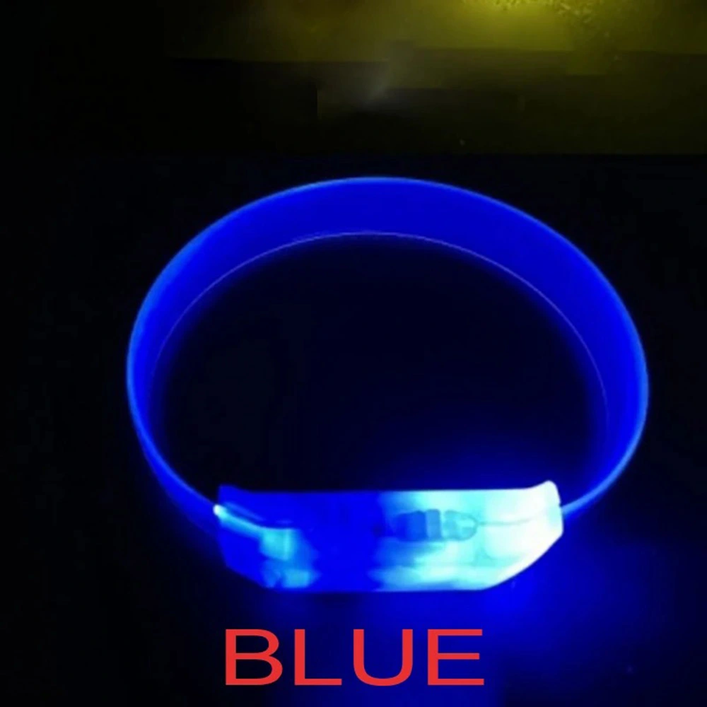 3 Modlu Pilli Led Işıklı Esnek Parti Bilekliği Mavi