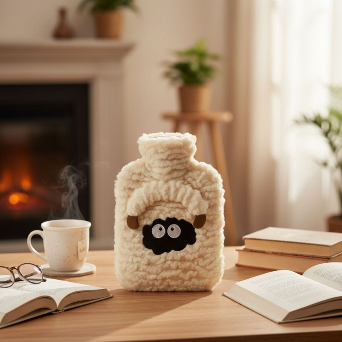 Kuzucuk Figürlü Peluş Sıcak Su Torbası 1 Lt - Yumuşak Kılıf, Uzun Süre Sıcak Tutan Termal Su Torbası