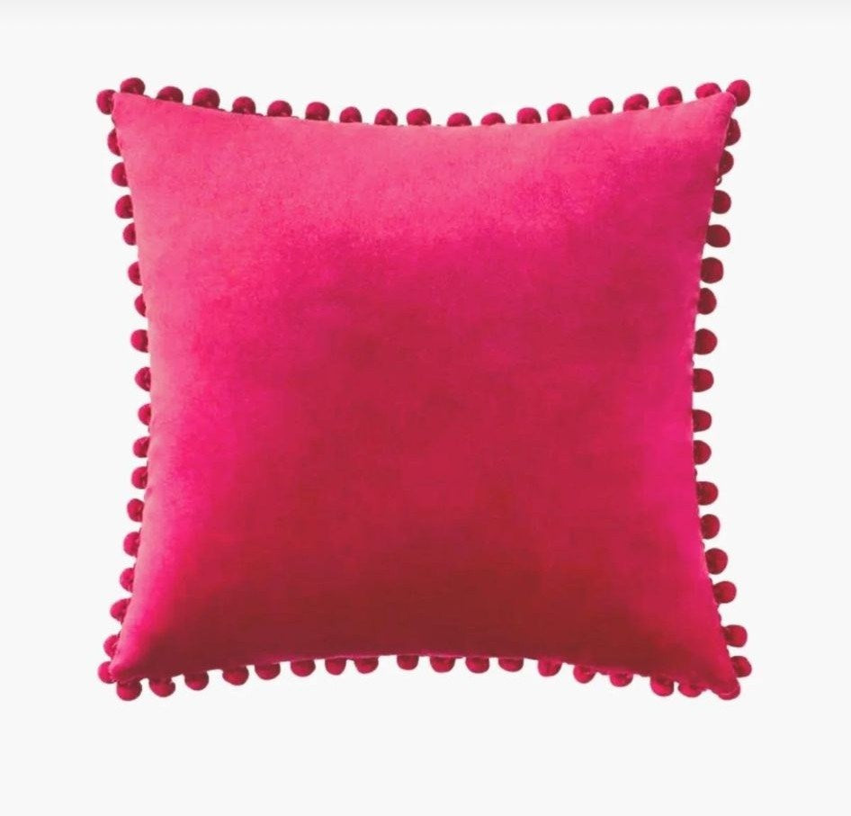 2'li ponponlu kırlent kılıf seti 40 x 40