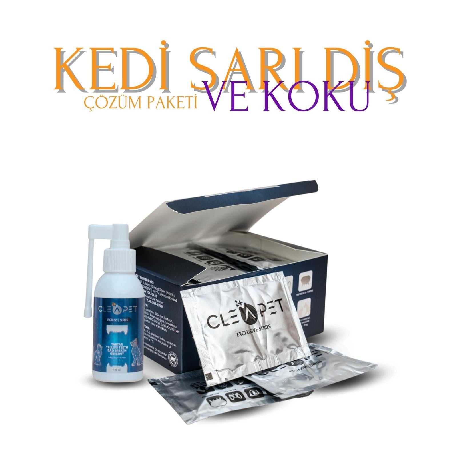 DİŞ TARTAR KOKU ÇÖZÜM SETİ KEDİ