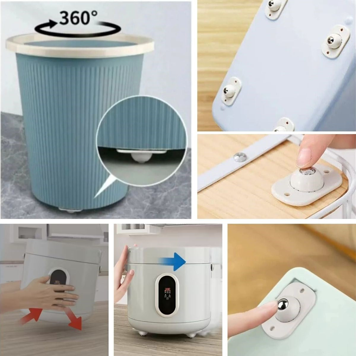 BUFFER® Beyaz Eşya ve Mobilya İçin 4 lü Tekerlekli Kaydırma Aparatı - Hafif ve Orta Ağırlıktaki Ürünler İçin Pratik Kaydırıcı Set