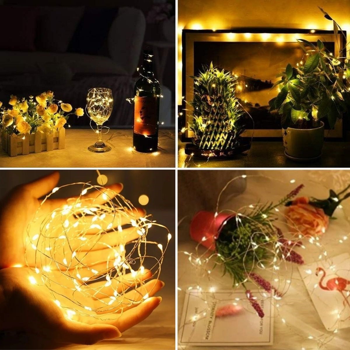 Sarı Peri LED Flaşlı Işık - 3 Metre Dekoratif Oda ve Organizasyon Aydınlatması