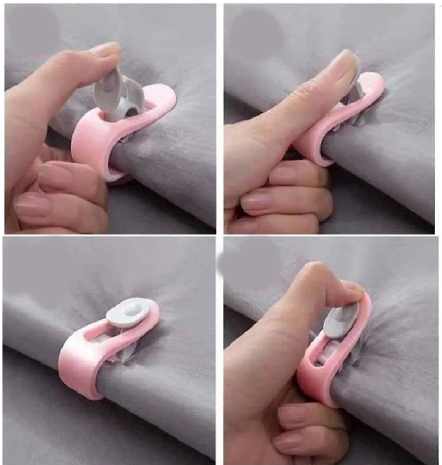 4 Adet Mandallı İğnesiz Yorgan Kılıfı Nevresim Sabitleme Klips Takımı