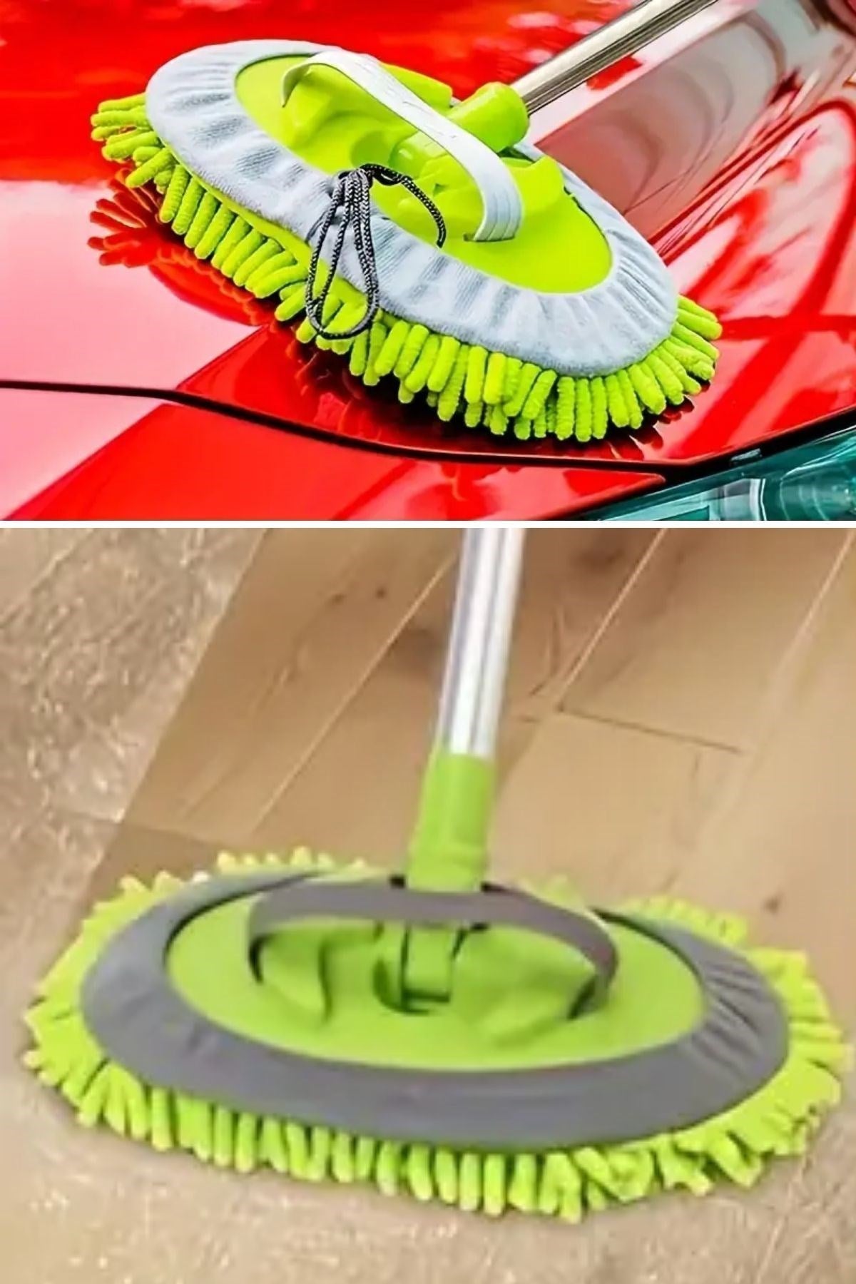 BUFFER® Yedek Mikrofiber Bezli Oto Yıkama Mop Seti