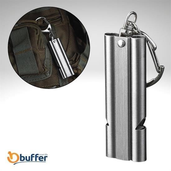 BUFFER® SOS Acil İmdat Düdüğü Alüminyum Islık Anahtarlık Kamp Yürüyüş Aksesuar Araçları