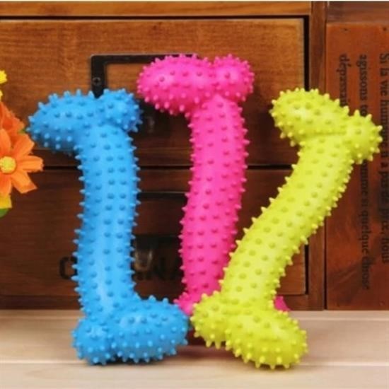 BUFFER® Tiny Kemik Oyuncağı Tırtıklı Yüzey Küçük Kemik Plastik Köpek Oyuncağı - UcuzaGeliyor