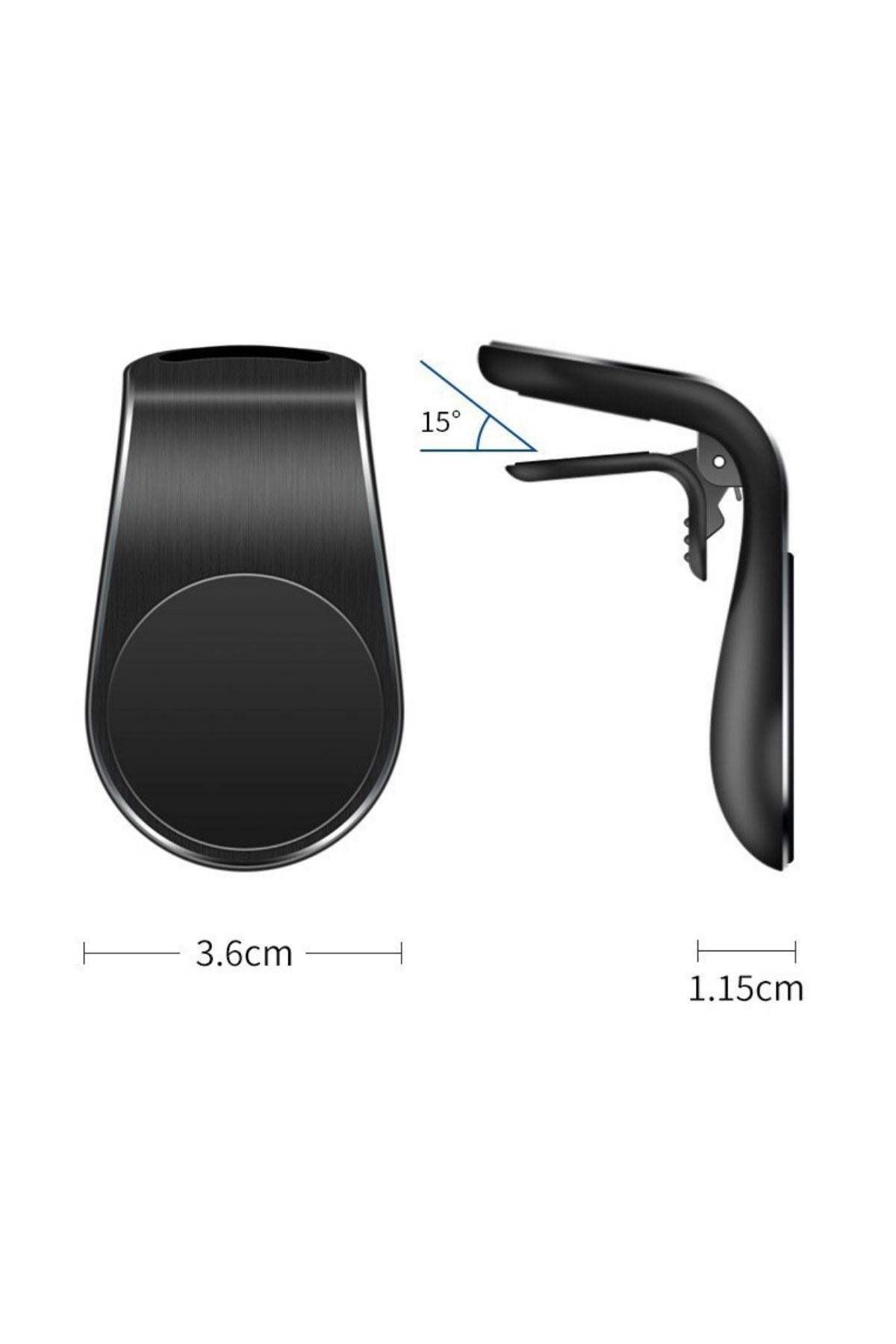 BUFFER ® Havalanndırma Izgarasına Takılabilen Mandallı Mıknatıslı Oto Araç Içi Manyetik Telefon Tutucu