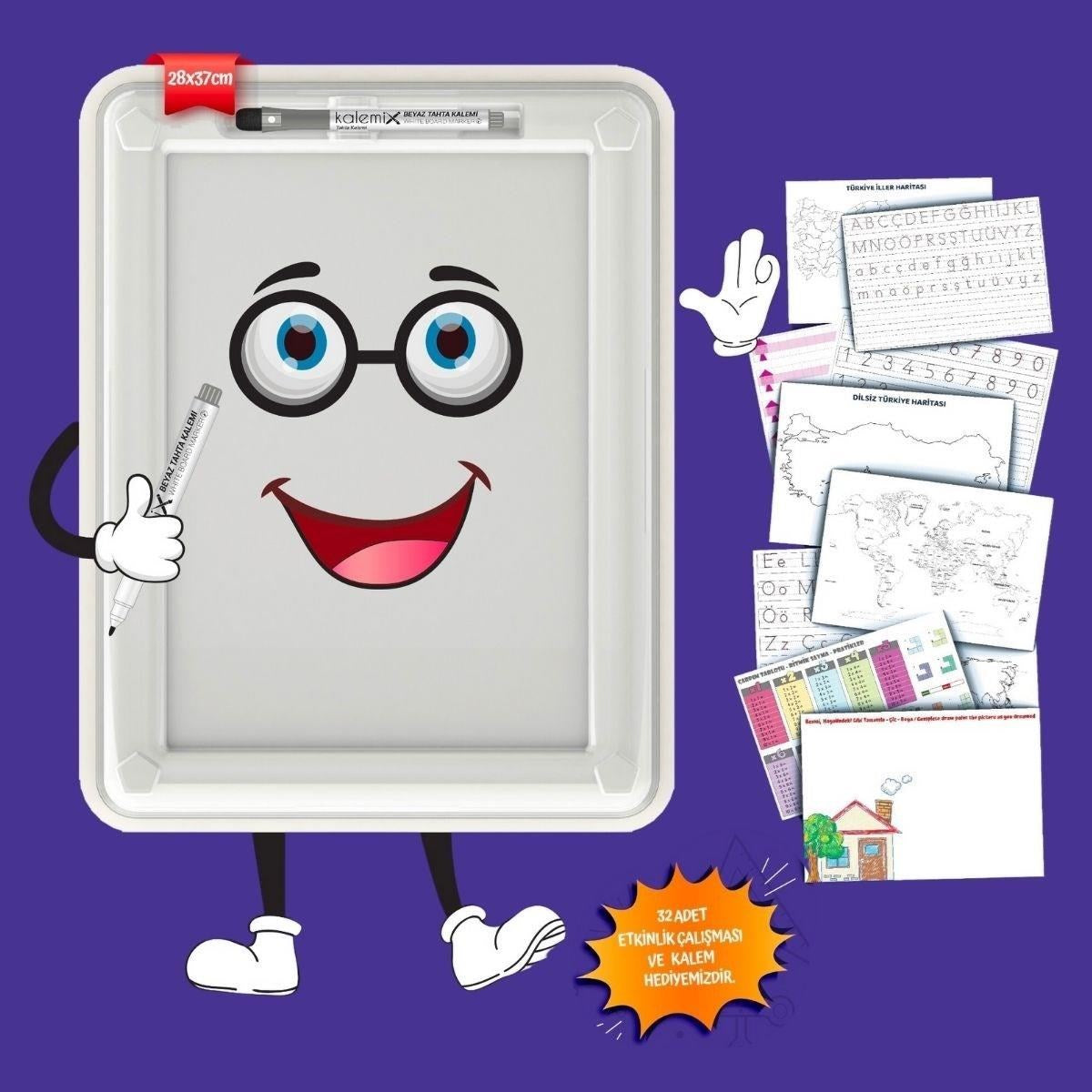 Buffer 32 Farklı Etkinlikli Kalem ve Silgi Hediyeli Eğitici Sihirli Etkinlik Tahtası