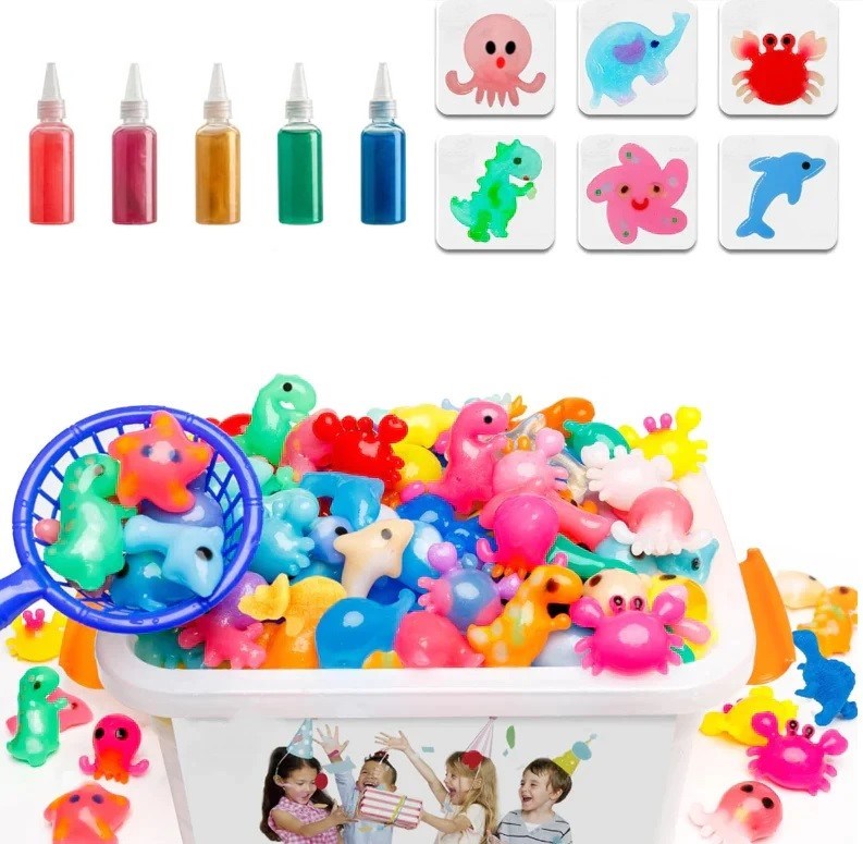 Elf Aqua Gel su oyuncak seti 5 renk jel şişe 6 kalıp