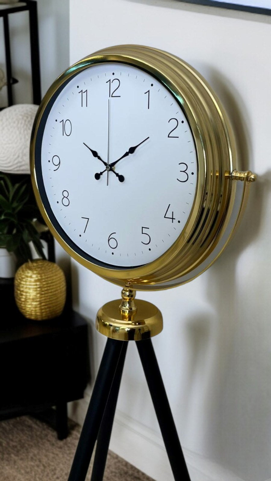 Zentime Gold Premium Dekoratif Tripod Ayaklı Saat