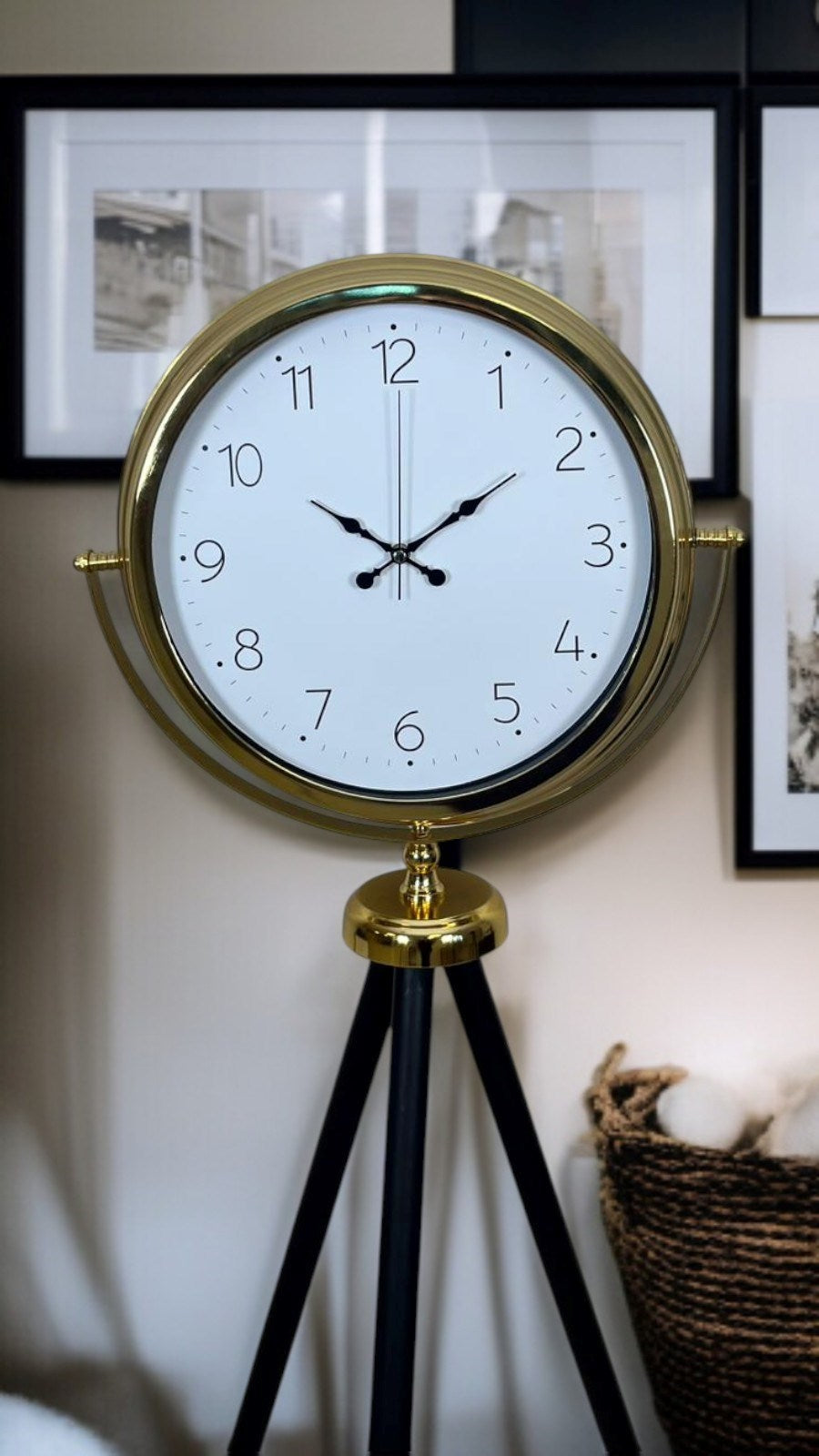 Zentime Gold Premium Dekoratif Tripod Ayaklı Saat