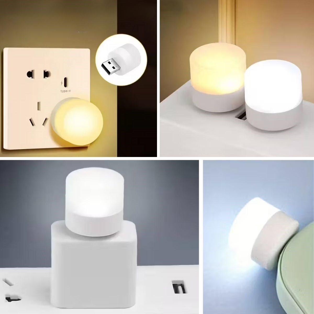 BUFFER® USB Mini Top LED 10 lu Aydınlatma Seti - Sıcak Renkli Gece Lambası, Enerji Tasarruflu Mikro LED Işıklar