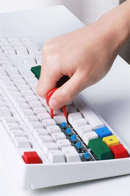 GENEL® Çok Amaçlı Kırmızı Hassas Fırça Başlıklı  Bilgisayar Laptop Temizleme Fırçası - UcuzaGeliyor