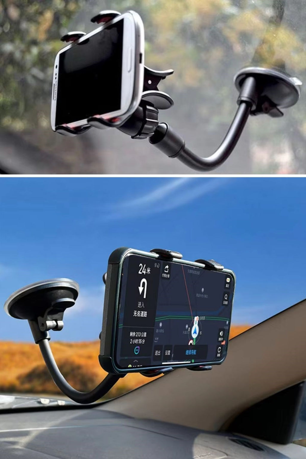 GENEL® Akrobat Cama Sabitlenen Güçlü Vakumlu 360 Derece Dönen Tüm Modellere Uyan Oto Telefon Tutucu - UcuzaGeliyor