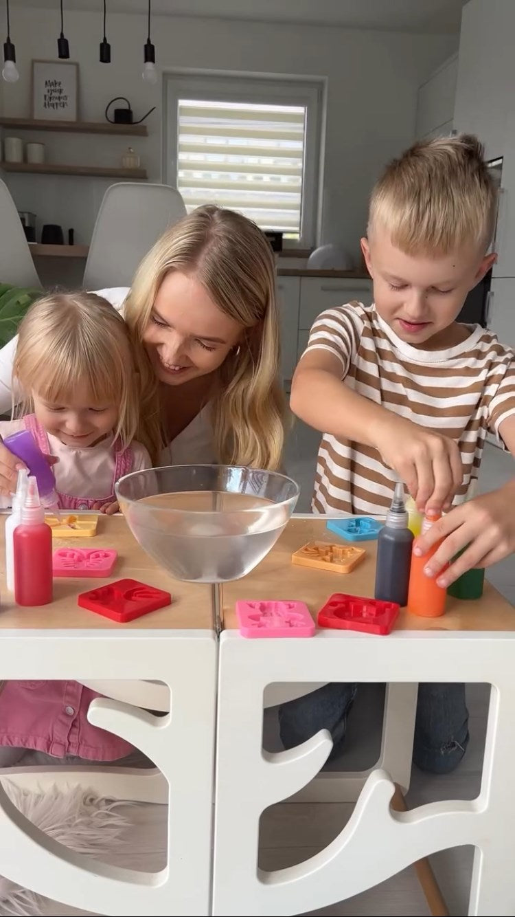 Pofudukya oyun seti 5 Renk Jel Şişe 6 Kalıp