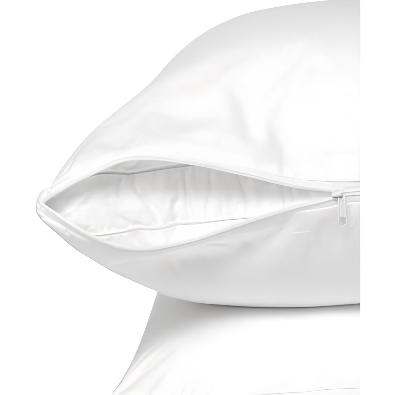 Beyaz fermuarlı yastık mitili, yastık kılıfı - UcuzaGeliyor