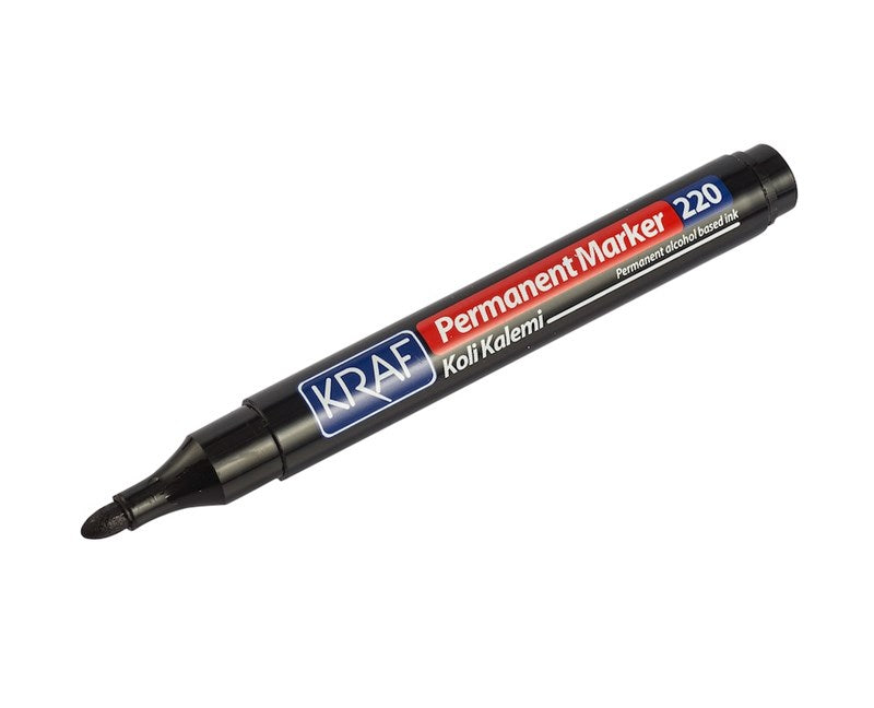 Kraf Permanent Markör Yuvarlak Uc 220 Siyah (Koli Kalemi)
