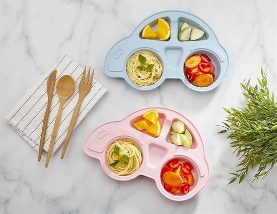 GENEL® Bebekler İçin Araba Şeklinde Sevimli Mama Tabağı Çocuk Tabldot - UcuzaGeliyor