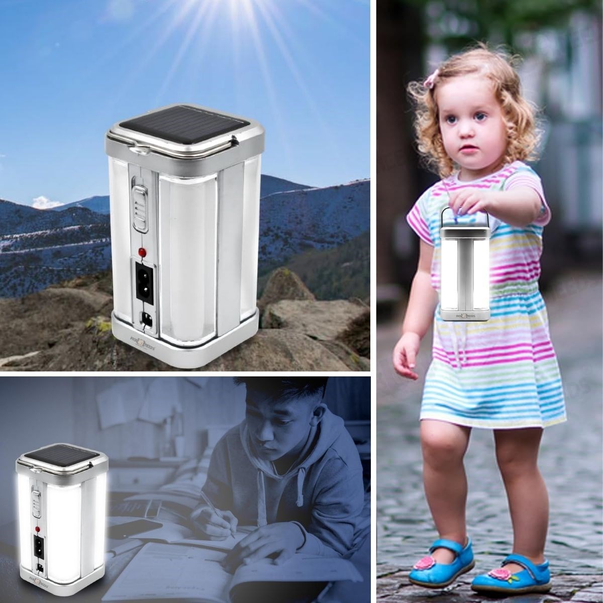 ucuzageliyor®  Güneş Enerjili Şarjlı Işık 1200mAh Yeniden Şarj Edilebilir Batarya YG-7977S