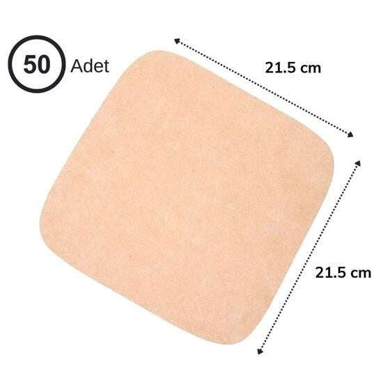 50 Adet Air Fryer Pişirme Kağıdı Tek Kullanımlık Yağ Su Geçirmez Yapışmaz Deliksiz Düz Kare Model - UcuzaGeliyor