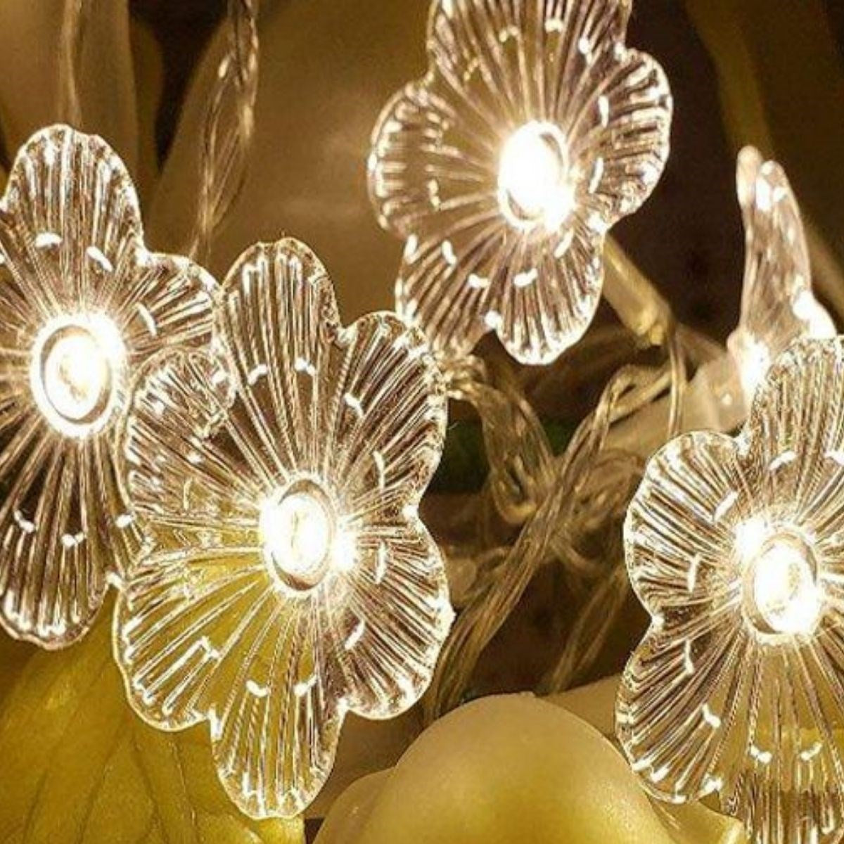 Çiçek Desenli 3.5 Metre USB LED Işık - 20 LED li Dekoratif Ortam Aydınlatması